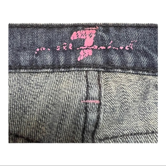 7 for All Mankind Women Jeans Low Rise Medium Wash Pockets Flare Blue 29 - Picture 4 of 9